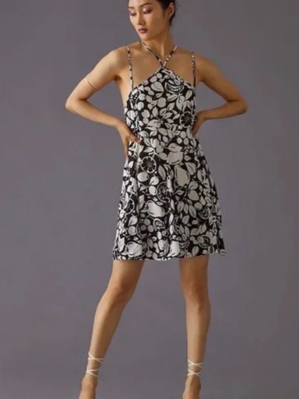 Anthropologie Fruit Print Mini Strappy Slip Dress NWT Small